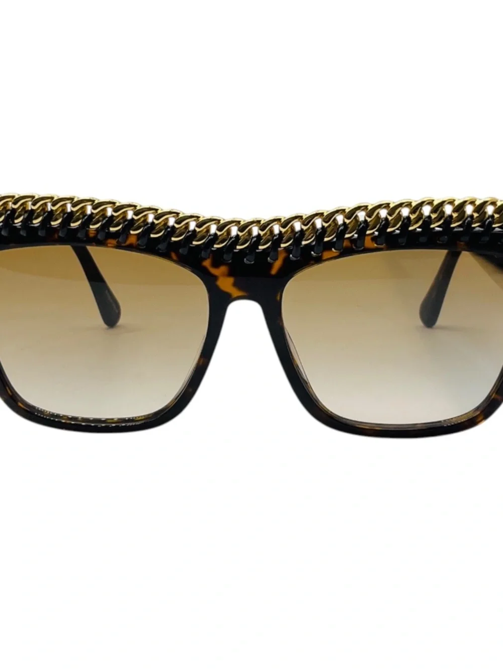 STELLA MCCARTNEY DARK HAVANA BROWN TORTOISESHELL GRADIENT BIO LENS & BIO ACETATE